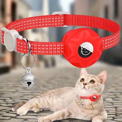 Collier Airtag Chat - CatAirTagCollar™ - Rouge - Mon Chattitude