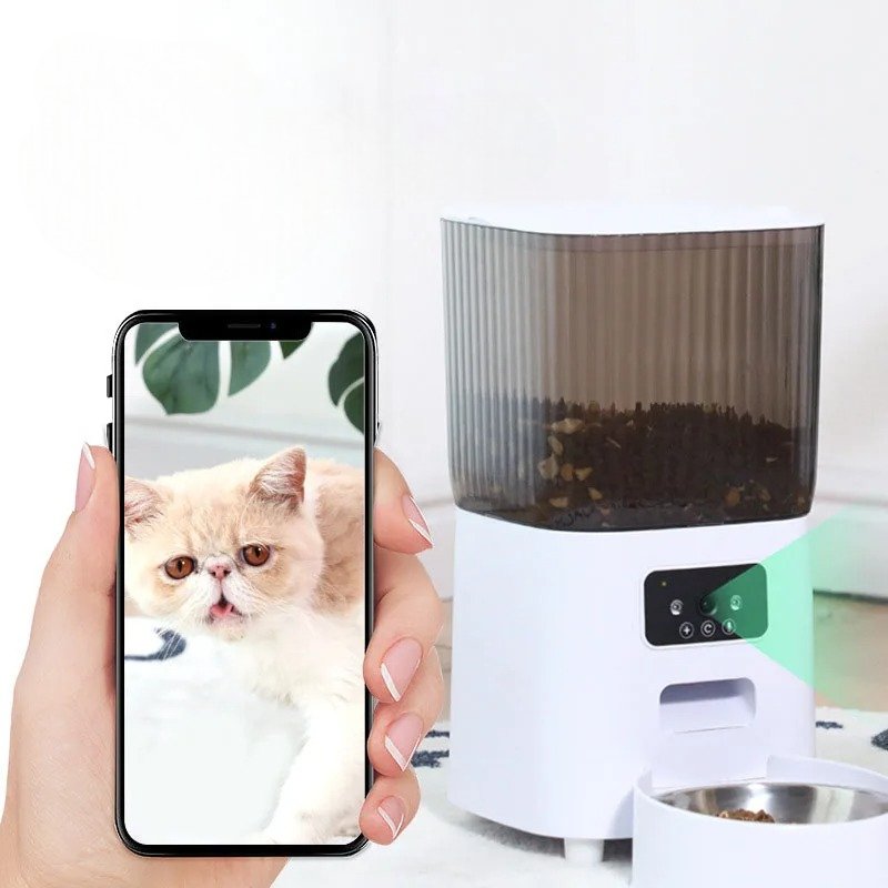 Distributeur de Croquettes pour Chat - CatFeederSmartBowls™ - Bol unique Vidéo - Mon - chattitude.com