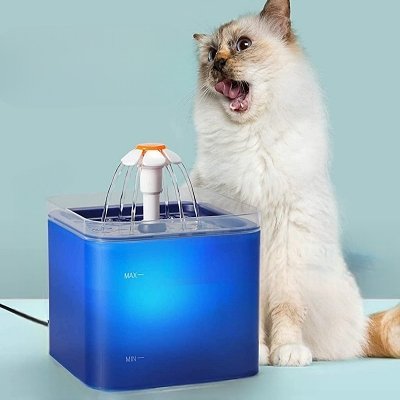 Fontaine à Eau pour Chat - SilentPetFountain™ - Bleu - Mon - chattitude.com